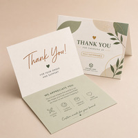 Carte de remerciement personnalisée pour l'emballage e-commerce, carte de vœux avec logo personnalisé, carte de remerciement personnalisée fabriquée en usine
