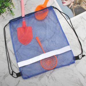 Grand sac à dos de plage pour enfants avec cordon de serrage pour la natation Sacs en maille de nylon pour la vente en gros <span class=keywords><strong>d</strong></span>'épicerie avec logo personnalisé - Product Image 5