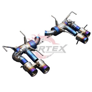 ท่อไอเสีย Vortex Titanium Valvetronic สำหรับ Ferrari F12 Berlinetta สีฟ้าเบิร์น พร้อมปลายท่อแบบ Quad และ Catback Pipe - Product Image 4