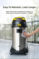 Aspirateur de piscine à double moteur 2400W, moteur de vidange 700W, aspirateur humide/sec en acier inoxydable pour piscine, bassin, aspiration d'eau