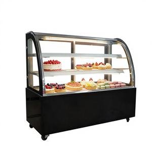 Commercial Floor Mount Cake Display Refrigeration Equipment <b>Air</b> Stainless Steel Electronic Temperature Control for French - Product Image 1