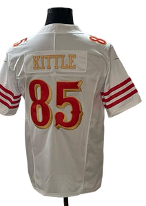 旧金山男子白色 85 号基特尔 97 号博萨 23 号麦克弗里 13 号珀迪 54 号沃纳 49 号忠诚对手美式橄榄球球衣 - Product Image 3