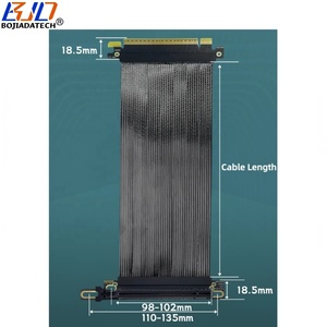 Câble d'extension de carte graphique GPU PCI-E 4.0 16X vers PCIe X16 inversé à 270 degrés 0,1M 0,15M 0,2M 0,3M pour RTX4090 <span class=keywords><strong>RX7900</strong></span> - Product Image 3