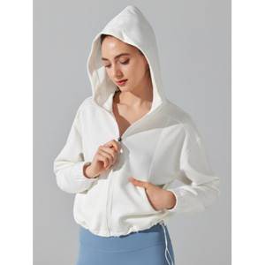 Chaqueta Corta con Capucha para Mujer Tecno Premium, Transpirable, Ligera, con Cierre Frontal, Tallas S M L, Colores Blanco, Rosa, Negro, Marrón - Product Image 2