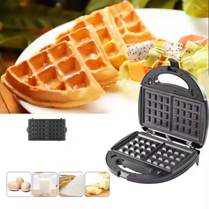 Placa desmontable, tuerca sin humo, Donut, Panini, máquina de prensa, 2 rebanadas, máquina eléctrica <span class=keywords><strong>para</strong></span> hacer sándwiches de gofres <span class=keywords><strong>para</strong></span> el desayuno - Product Image 3