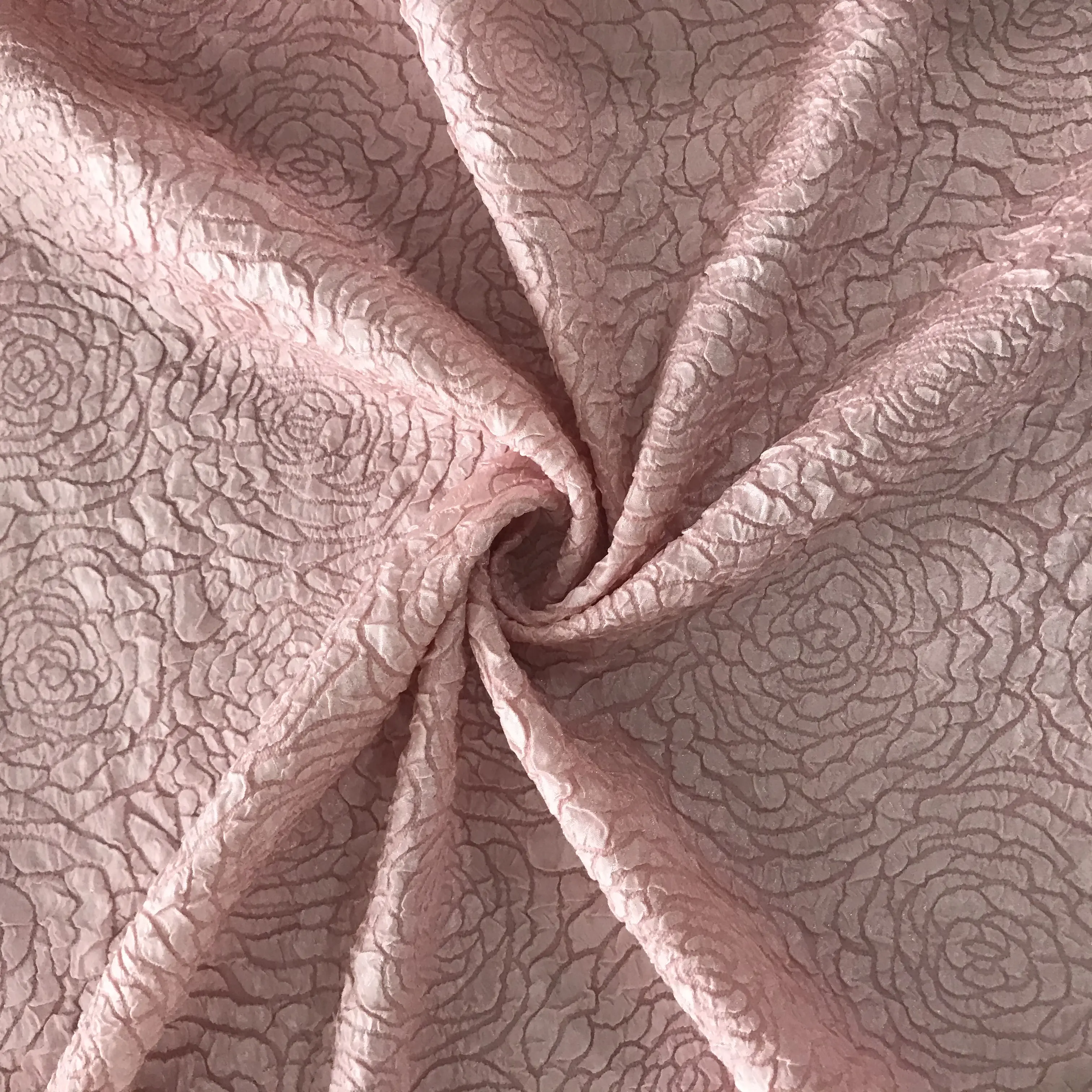 Tessuti Jacquard personalizzati in poliestere 100% all'ingrosso diretto in fabbrica tessuti tridimensionali con motivo a Rose in rilievo