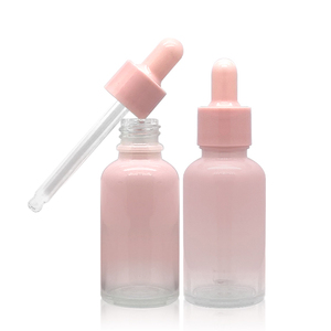 Custom Wholesale Empty Round pink 5ml 10ml 15ml 20ml 30ml <b>50ml</b> 100ml Eye Hair Essential Oil Glass Dropper <b>Bottles</b> - Product Image 5