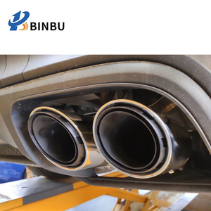 POUR Porsche Cayenne tuyau d'échappement en acier inoxydable vecteur Style E3 9Y0 pièces automobiles refit quatre tuyau d'échappement 2018-2024 - Product Image 5