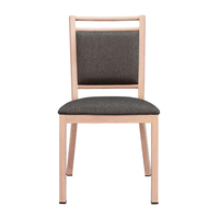 Chaise de salle à manger importée, tissu design de luxe, chaise moderne rembourrée pour salle à manger d'hôtel