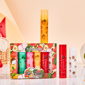 Set de Bálsamos Labiales Hidratantes e Iluminadores con Sabor a Frutas Dulces Orgánicas, Barra No Grasosa con Efecto Voluminizador - Product Image 1