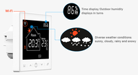 Termostato de calefacción de suelo LCD Calefacción eléctrica programable NO WiFi para apartamento con 110-230V y garantía de 2 años