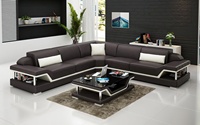 Nouveau canapé sectionnel de style italien moderne en forme de L, en cuir véritable orange, de haute qualité, rembourré en éponge, extra large
