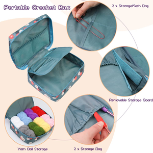 DIY 58-Piece PVC <b>Crochet</b> Kit & Beginner Knitting Tool Set-Portable Travel Bag Adhesive Invisible Features for Embroidery Sewing - Product Image 2