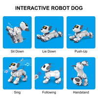 Perro Robot Inteligente a Control Remoto, Perro Robot Inalámbrico Programable, Juguete Educativo con Chasis de Plástico