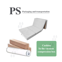 Colchoneta Portátil de Espuma Viscoelástica, Plegable en Cuatro Partes, Antideslizante, Lavable, Tipo Tatami, para Siesta o Yoga