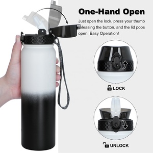 Gourde isotherme personnalisée à double paroi en acier inoxydable 304, isolation thermique 12-24h, écologique, pour entreprise - Product Image 3