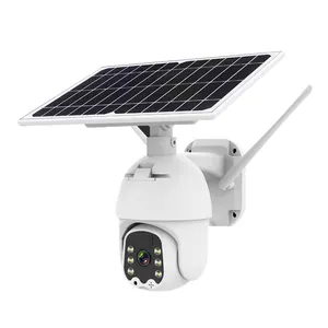 Güneş enerjili akıllı 4g ev güvenlik kamerası sistemi kablosuz PIR hareket algılama gece görüş su geçirmez