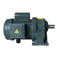 Moteur à engrenages horizontal AC HLTNC 200W 220V, réducteur de vitesse, moteur à induction à bobine en cuivre pur pour lignes de production et d'assemblage