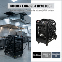 Dégraissant Électrique Portable pour Conduits de Ventilation de Cuisine avec Rotation Avant/Arrière et Télécommande, Idéal pour la Restauration