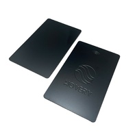 En stock CR80 Nfc 216 métal carte hybride plastique métal gravure laser vierge NFC noir chariot