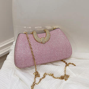 Hot Fashion Solid Rhinestone Sparkling Waterproof Lightweight Women's Chain Shoulder Vintage <b>Clutch</b> <b>Bag</b> Rhinestone Evening <b>Bag</b> - Product Image 6