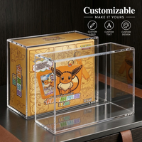Boîte de présentation magnétique en acrylique transparent personnalisable pour cartes Orange Eevee, coffret cadeau pour tous les 6 types, épaisseur 5 mm, protection UV