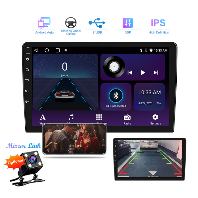 MCX Double Car Stereo Android Car Radio MP5 Player 7/9/10 Inch Autoradio Audio Car DVD Player Navigation & GPS