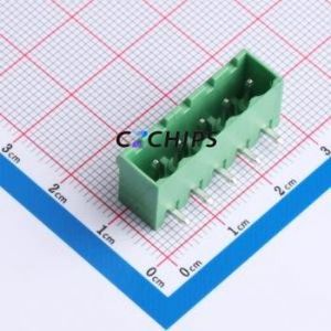DB2ERC-5.0-5P-GN Plug-in Terminal Block Bent Lead Through Hole,P=5mm Connector Board-to-Board / Socket - Closed 1x5P 5mm Green - Product Image 1