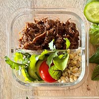 Contenants de préparation de repas bariatriques en verre avec logo personnalisé - Écologiques, compatibles lave-vaisselle et micro-ondes, réutilisables, durables, contrôle des portions