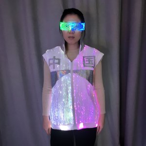 Barra de tela luminosa de fibra óptica de alta densidad, accesorio de Ambiente de <span class=keywords><strong>licor</strong></span> KTV, chaleco luminoso LED para personal masculino y femenino - Product Image 6