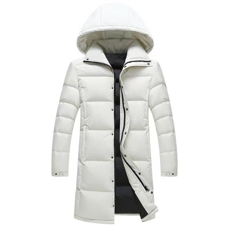 Korean White Puffer Coat Mens Men's Coat Winter Korean Style Cotton-padded  Jacket Youth Warm