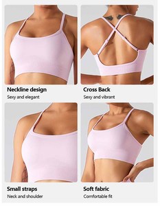 XW-MS1070 en gros Fitness mince sangle soutien-gorge Push up entraînement rembourré vêtements de sport Yoga séchage rapide sport Gym soutien-gorge pour les femmes - Product Image 2