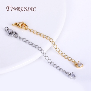 18K Real <strong>Gold</strong> Plated Brass Full-Length 70mm Extension Tail <strong>Chain</strong> with Lobster Clasps Premium <strong>Chain</strong> <strong>Extender</strong> - Product Image 3