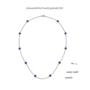 Bracelet chaîne unisexe en saphir cultivé en laboratoire de 4 mm en silicone, bijoux de mode - Product Image 6