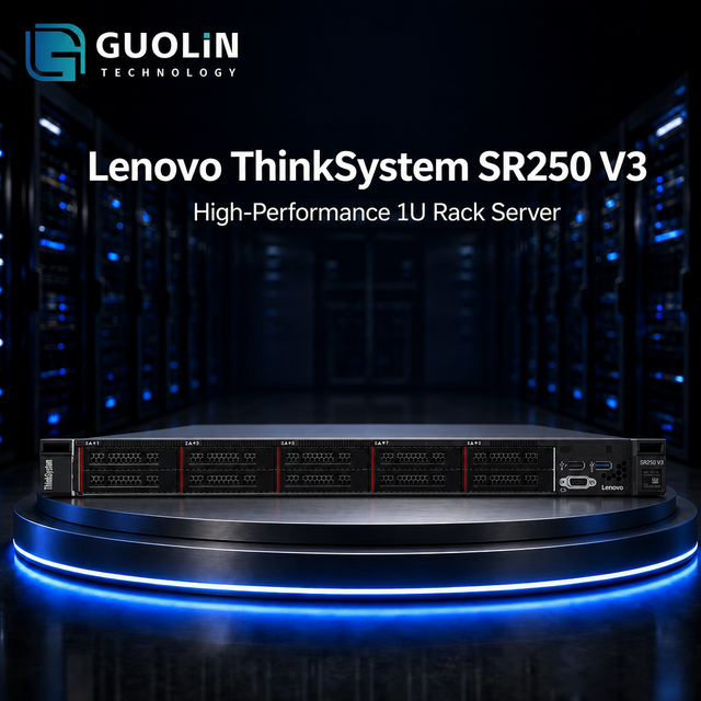 ThinkSystem SR250 V3 1U Rack Server | Intel Xeon E-2486 8-Core | 128GB DDR5 ECC | RTX GPU | Edge AI Inference | Stock