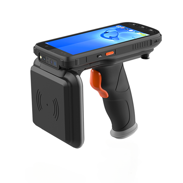 5.5 Inch Android PDA Industrial Handheld Device with Long Range RFID NFC Reader HF UHF Barcode Scanner 4GB Memory in Stock