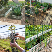 Filet de clôture de jardin robuste en PEHD, barrière en maille souple anti-escalade pour parterres de fleurs, jardins potagers et protection contre les petits animaux