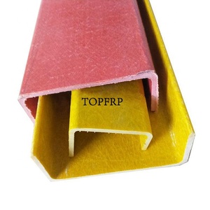 Profil en plastique renforcé de fibres de verre FRP en forme de U - Product Image 1