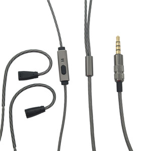 Audio <b>Cable</b> 3.5mm Metal With <b>Mic</b> For Sennheiser IE80 IE8 IE8I 120cm Portable Audio Player Use - Product Image 5
