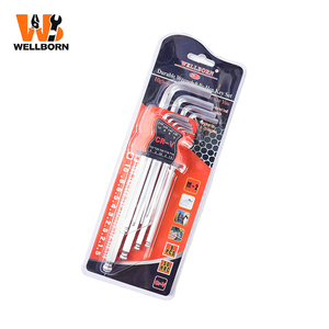 Jeu de clés Allen à embout sphérique - 9 pièces 1,5-10 mm et 1/16-1/4 pouce, en acier CR-V pour meubles et machines - Product Image 3