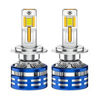 Phare automobile LED 300W à 4 tubes en cuivre, ampoules de phare de voiture 12V 40000lm, lumière focalisée, systèmes d'éclairage automobile