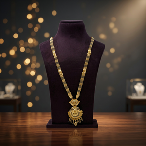 Wholesale 24K Gold Plated Long Mangalsutra For Married Women, Traditional Indian Wedding Mangalsutra, Brass Gold Filled Jewelry. - Product Image 3