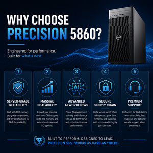 Miglior <span class=keywords><strong>Prezzo</strong></span> <span class=keywords><strong>Dell</strong></span> <span class=keywords><strong>Precision</strong></span> 5860 Tower, Workstation PC Tower con Processore Intel Xeon Serie W per Ingegneria e Data Center - Product Image 2