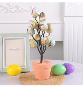 Schiuma durevole 3D per la visualizzazione del Desktop e la decorazione della casa di primavera Decorazione del vaso dell'uovo di pasqua con la stampa del fumetto - Product Image 4
