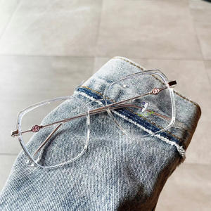 Nouvelles lunettes anti-lumière bleue TR90, monture rectangulaire, taille moyenne, montures de lunettes pour femmes avec protection UV M6 21011 - Product Image 5