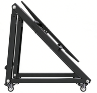 Support TV à roulettes pour téléviseurs de 32 à 70 pouces, chariot TV robuste à roulettes, support TV stable avec roulettes verrouillables