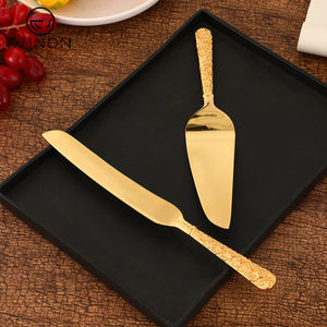 <span class=keywords><strong>Pelle</strong></span> à <span class=keywords><strong>pizza</strong></span> avec manche fleuri, couteau à gâteau doré et ensemble de couverts pour servir les gâteaux, pour restaurant et <span class=keywords><strong>maison</strong></span> - Product Image 4