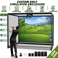 Équipement d'entraînement de golf Podiyeen, simulateur de golf, kit d'enclos intérieur avec écran d'impact HD, cage d'entraînement à domicile, poteaux en acier