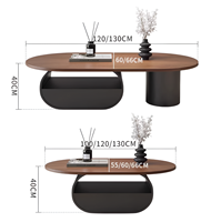 Table basse en bois massif noyer prête à être expédiée, table à thé moderne gain de place pour petit appartement, prix direct usine