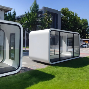 Maison préfabriquée modulaire mobile de luxe en acier KT, capsule spatiale moderne, avec roues, pour usage commercial et de bureau - Product Image 3